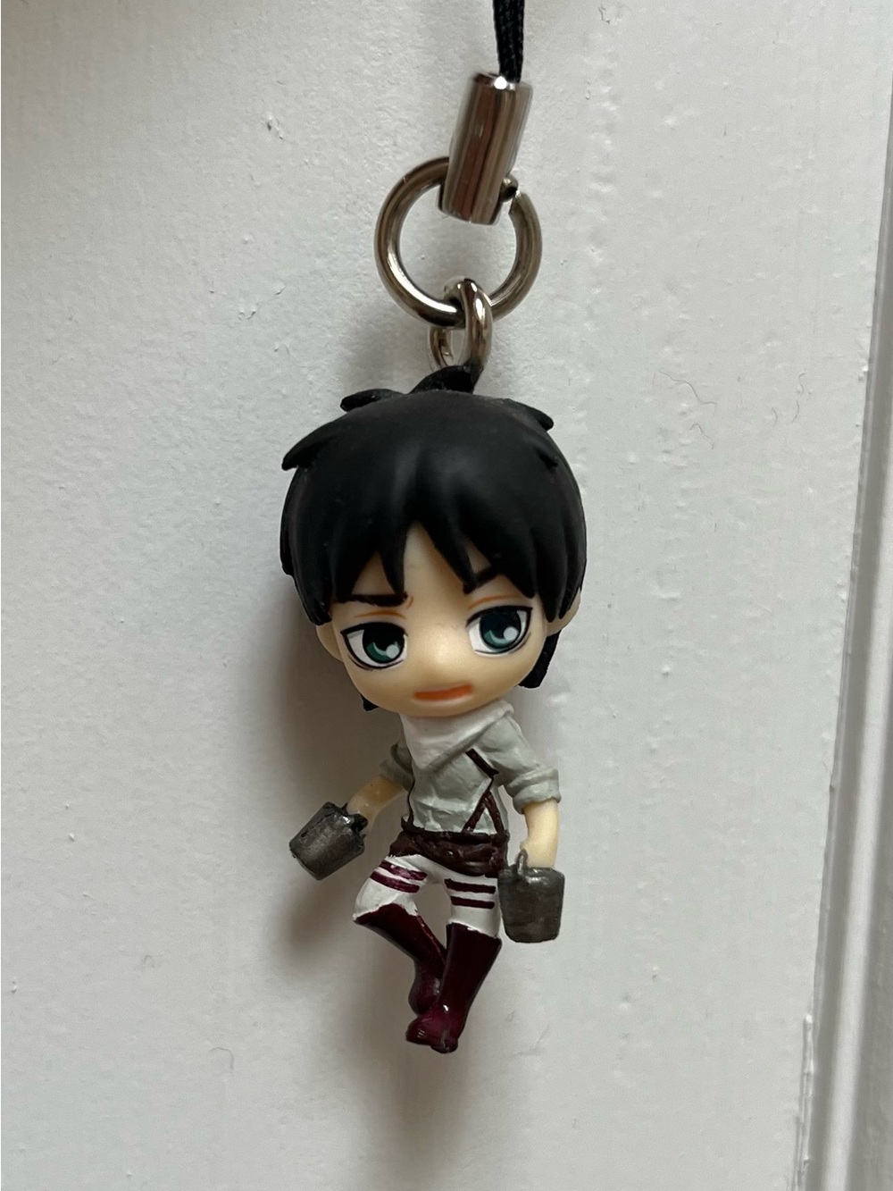 Eren Yeager Attack On Titan Phone Keychain Cleaning Version